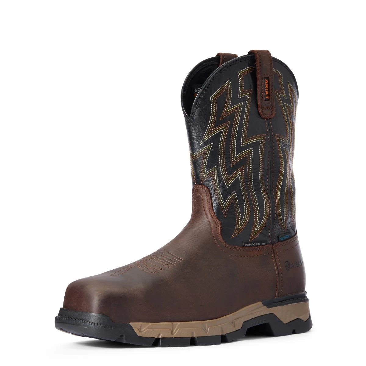 Ariat Boots: Men's 10034157 Dark Brown Rebar Flex Western Waterproof Composite Toe Work Boot 7 Ariat Boots: Men's 10034157 Dark Brown Rebar Flex Western Waterproof Composite Toe Work Boot - Image 5
