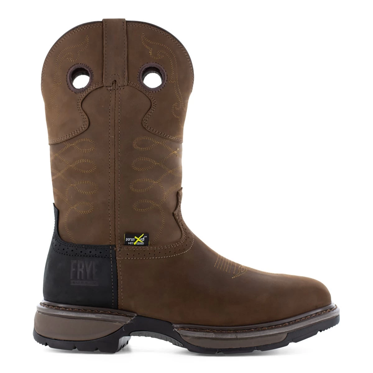 Frye Supply Boots: Men's FR40101 Brown/Black Steel Toe 10" Internal Met Guard Safety-Crafted Western Work Boot 4 Frye Supply Boots: Men's FR40101 Brown/Black Steel Toe 10" Internal Met Guard Safety-Crafted Western Work Boot - Image 2