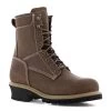 Frye Boots: Men's FR40202 Steel Toe Dark Brown 8" Waterproof Logger Work Boot -Work Shoes Store frye fr40202 logger boot 02