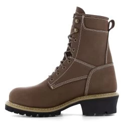 Frye Boots: Men's FR40202 Steel Toe Dark Brown 8" Waterproof Logger Work Boot 8 Frye Boots: Men's FR40202 Steel Toe Dark Brown 8" Waterproof Logger Work Boot -Work Shoes Store frye fr40202 logger boot 04