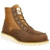 Carhartt Boots: Men's FW6035-M Brown Leather And Nylon 6-Inch Soft Toe Wedge Work Boot -Work Shoes Store fw6035 main