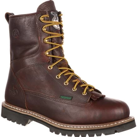 Georgia Boot: Men's G101 Brown 8" Waterproof Work Boots 4 Georgia Boot: Men's G101 Brown 8" Waterproof Work Boots - Image 2