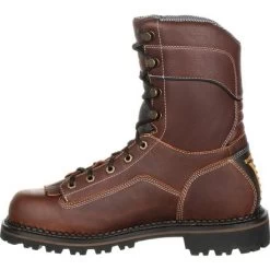 Georgia Boots: Men's Brown GB00238 Composite Toe Waterproof AMP Logger Low Heel Boots -Work Shoes Store gb00238 5 large
