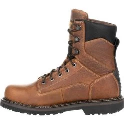 Georgia Boots: Men's GB00318 Brown EH 8" Waterproof Georgia Giant Revamp Work Boots -Work Shoes Store gb00318 5 large