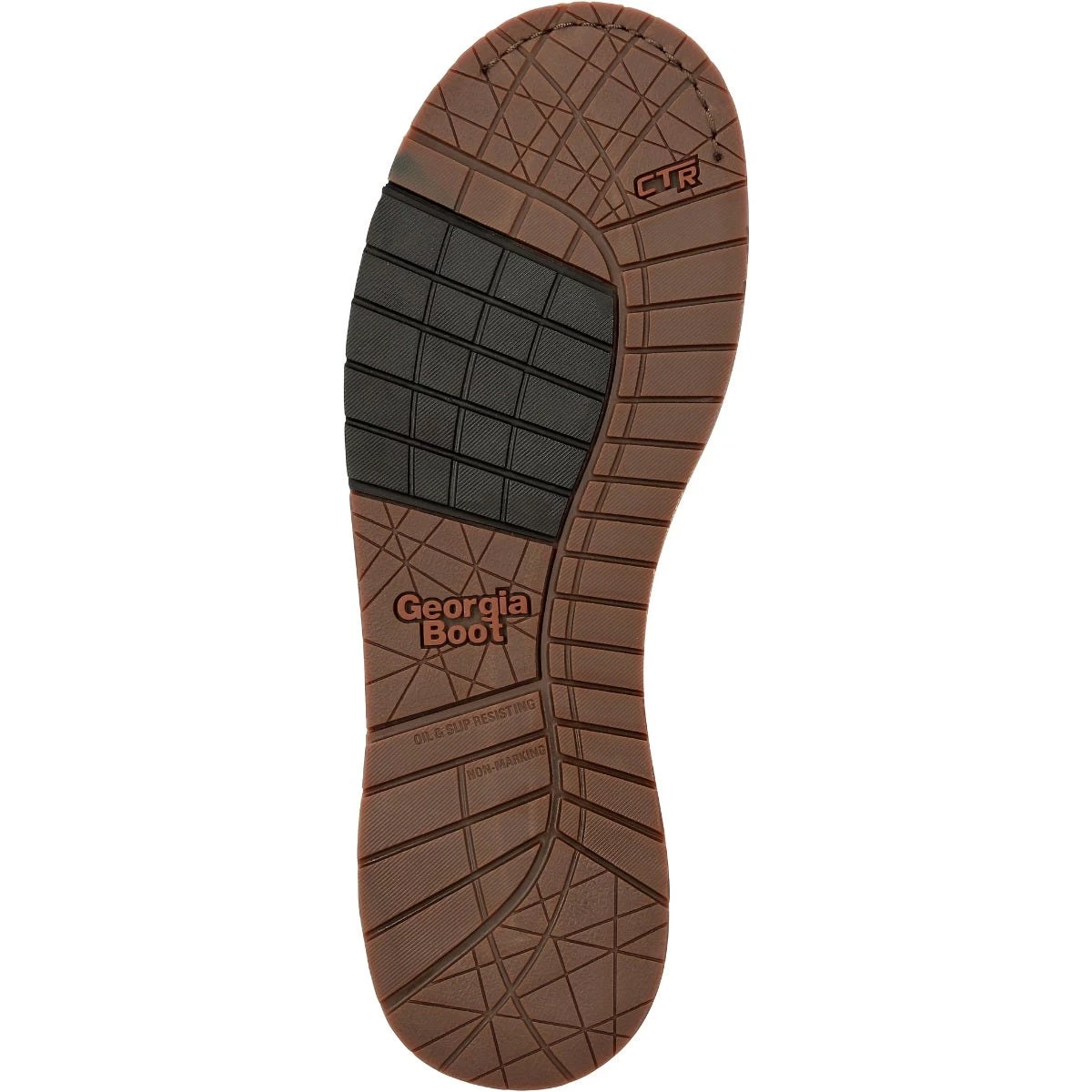 Georgia Boots: Men's GB00489 Brown Plain Toe AMP LT Wedge Moc Toe EH 6" Work Boot 9 Georgia Boots: Men's GB00489 Brown Plain Toe AMP LT Wedge Moc Toe EH 6" Work Boot - Image 7