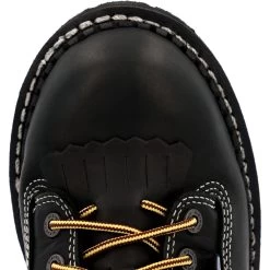 Georgia Boots: Men's GB00603 Black Plain Toe 8" USA Made Logger Waterproof Work Boot -Work Shoes Store gb00603 birdseye