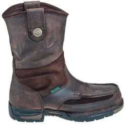 Georgia Boots: Waterproof Men's Brown EH G4603 Moc Steel Toe Athens 10-Inch Wellington Boots -Work Shoes Store georgia g4403 o 01 1