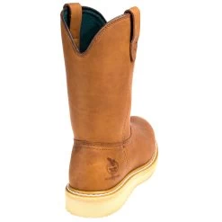 Georgia Boots: Men's G5353 Steel Toe Brown EH Wellington Chemical-Resistant Wedge Boots -Work Shoes Store georgia g5153 b 01