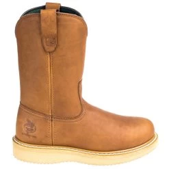 Georgia Boots: Men's G5353 Steel Toe Brown EH Wellington Chemical-Resistant Wedge Boots -Work Shoes Store georgia g5153 o 01