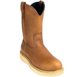 Georgia Boots: Men's G5353 Steel Toe Brown EH Wellington Chemical-Resistant Wedge Boots -Work Shoes Store georgia g5153 p 01