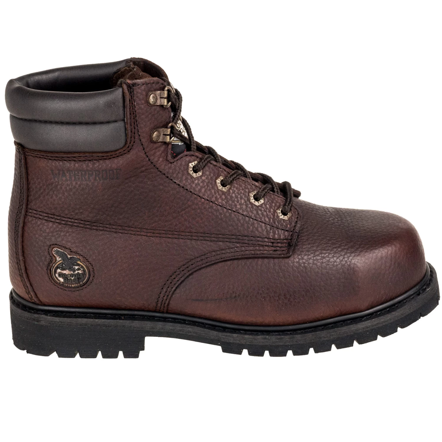 Georgia Boots: Waterproof G6174 Brown Steel Toe EH Men's 6-Inch Oiler Work Boots 6 Georgia Boots: Waterproof G6174 Brown Steel Toe EH Men's 6-Inch Oiler Work Boots - Image 4