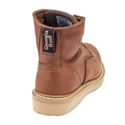 Georgia Boots: Men's G6342 Steel Toe Wedge EH Barracuda Gold Work Boots -Work Shoes Store georgia g6342 b 01