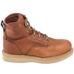 Georgia Boots: Men's G6342 Steel Toe Wedge EH Barracuda Gold Work Boots -Work Shoes Store georgia g6342 o 01