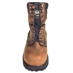 Georgia Boots: Waterproof General Toe Men's G9134 Dark Brown Brookville 8-Inch Leather Work Boots -Work Shoes Store georgia g9334 f 01 1
