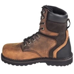 Georgia Boots: Waterproof General Toe Men's G9134 Dark Brown Brookville 8-Inch Leather Work Boots -Work Shoes Store georgia g9334 i 01 1