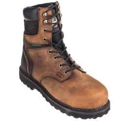 Georgia Boots: Waterproof Steel Toe EH G9334 Men's Dark Brown Brookville Work Boots -Work Shoes Store georgia g9334 p 01