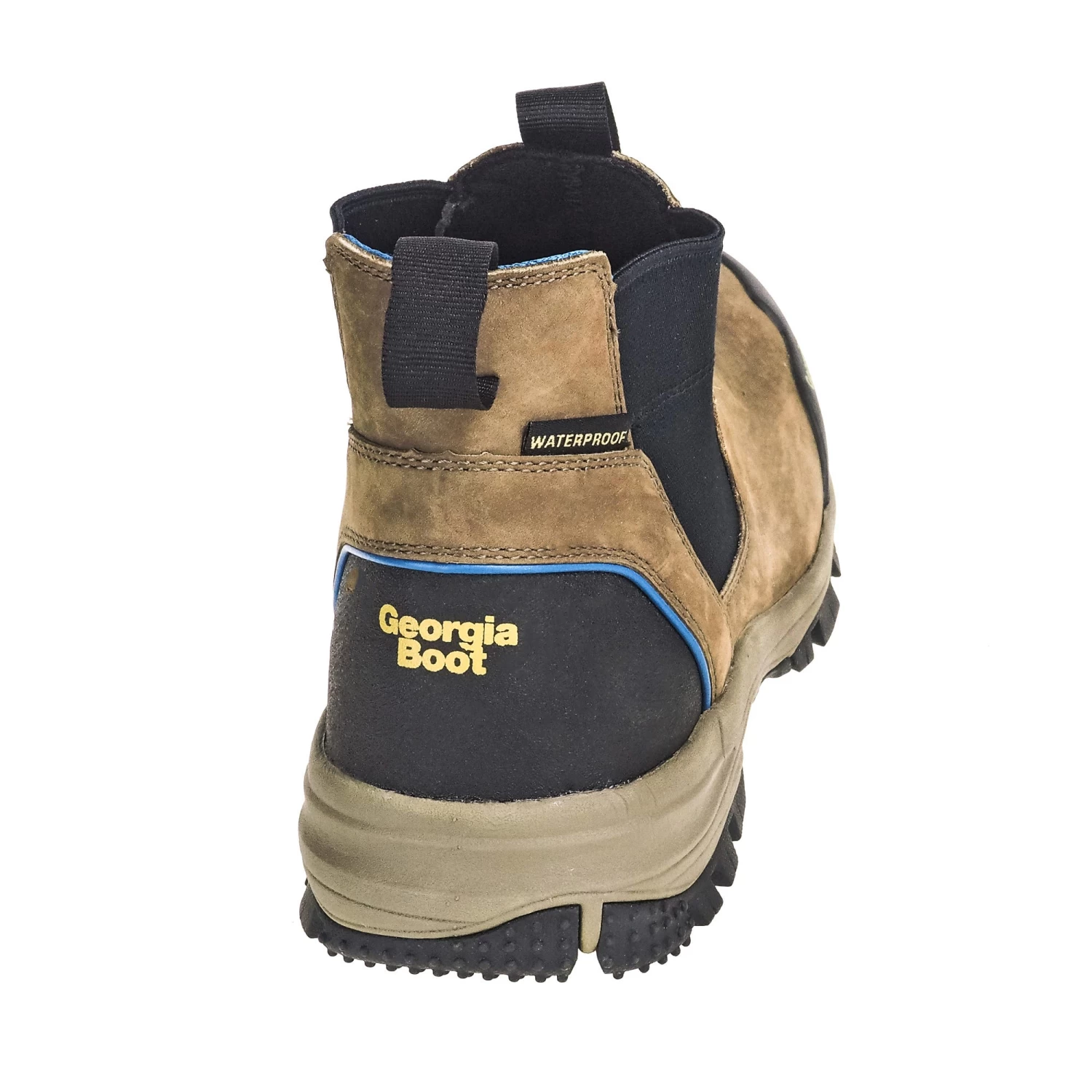 Georgia Boots: Waterproof Non-Metallic Men's GB00106 Brown Blue Collar Chelsea Romeo Boots 9 Georgia Boots: Waterproof Non-Metallic Men's GB00106 Brown Blue Collar Chelsea Romeo Boots - Image 7