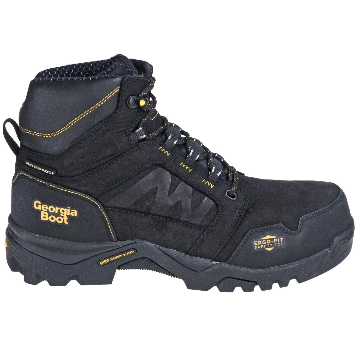 Georgia Boots: Waterproof Composite Toe EH 6-Inch Black GB00130 Men's Amplitude Leather Work Boots 6 Georgia Boots: Waterproof Composite Toe EH 6-Inch Black GB00130 Men's Amplitude Leather Work Boots - Image 4