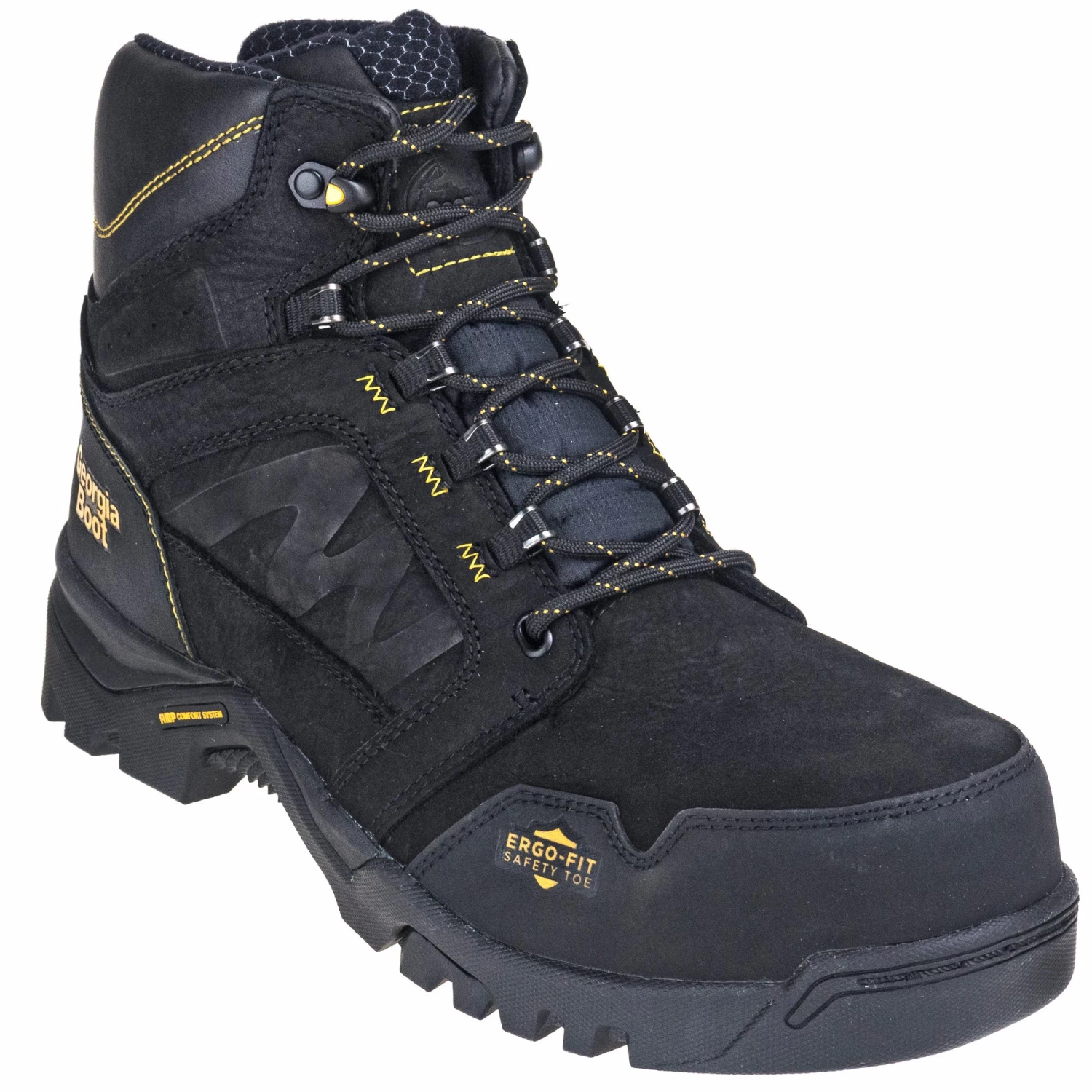 Georgia Boots: Waterproof Composite Toe EH 6-Inch Black GB00130 Men's Amplitude Leather Work Boots 5 Georgia Boots: Waterproof Composite Toe EH 6-Inch Black GB00130 Men's Amplitude Leather Work Boots - Image 3