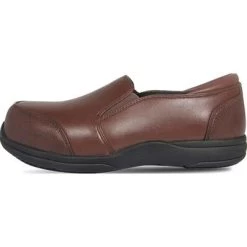 Genuine Grip: Women's Endrina 352 Chocolate Camila Composite Toe Slip On Shoe -Work Shoes Store gg352 5 large