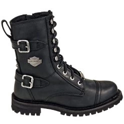 Harley Davidson Boots: 83853 Side Zip Women's Black Balsa Motorcycle Boots -Work Shoes Store harley davidson d83853 o 01
