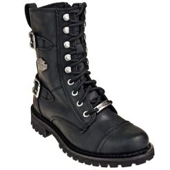 Harley Davidson Boots: 83853 Side Zip Women's Black Balsa Motorcycle Boots -Work Shoes Store harley davidson d83853 p 01