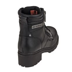 Harley Davidson Boots: Women's D83877 Zip Up Black Motorcycle Boots