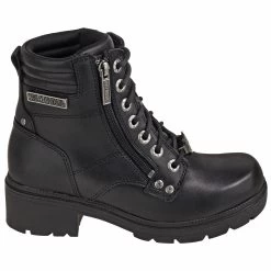 Harley Davidson Boots: Women's D83877 Zip Up Black Motorcycle Boots -Work Shoes Store harley davidson d83877 o 01