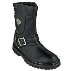 Harley Davidson Boots: Men's Black 95194 Booker Side Zip Boots