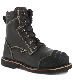 Iron Age Boots: Men's IA0121 Brown Composite Toe Forgefighter 10" Met Guard Work Boot