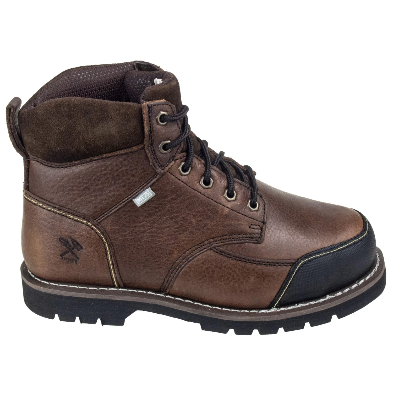 Iron Age Boots: Men's Brown IA0163 Steel Toe Internal Met Guard Work Boots 8 Iron Age Boots: Men's Brown IA0163 Steel Toe Internal Met Guard Work Boots - Image 6