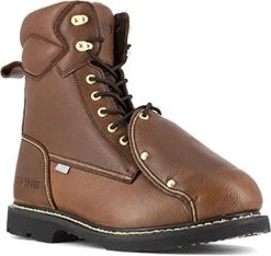 Iron Age Boots: Men's IA5015 Brown Steel Toe External Met Guard EH Work Boot
