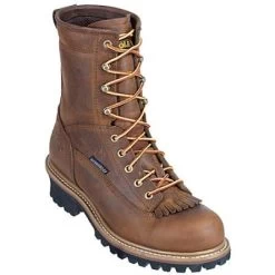 Carolina Boots: Men's Brown CA8824 EH Waterproof Logger Work Boots -Work Shoes Store image 48419