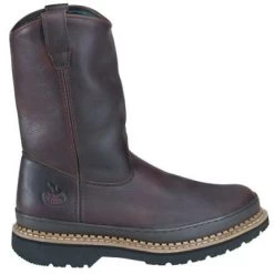 Georgia Boots: Men's G4374 Brown Soggy Giant Steel Toe Wellington Work Boots