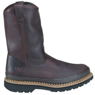 Georgia Boots: Men's G4374 Brown Soggy Giant Steel Toe Wellington Work Boots 3 Georgia Boots: Men's G4374 Brown Soggy Giant Steel Toe Wellington Work Boots