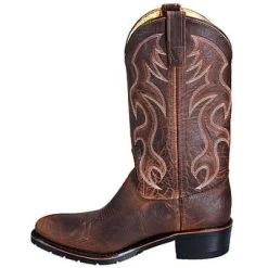 Double H Boots: Men's 2282 Brown Safety Toe USA-Made Cowboy Work Boots -Work Shoes Store image 80218