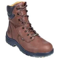 Timberland PRO Boots: Men's TiTAN 47019 Brown Waterproof Alloy Toe EH Boots -Work Shoes Store image 82693