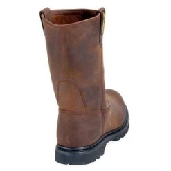 Caterpillar Boots: Men's Brown Revolver Slip-On 72191 Wellington Slip-Resistant Boots -Work Shoes Store image 85168