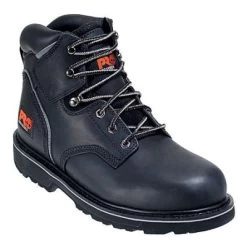 Timberland PRO Boots: Men's Pit Boss Black 33032 EH 6" Steel Toe Work Boots