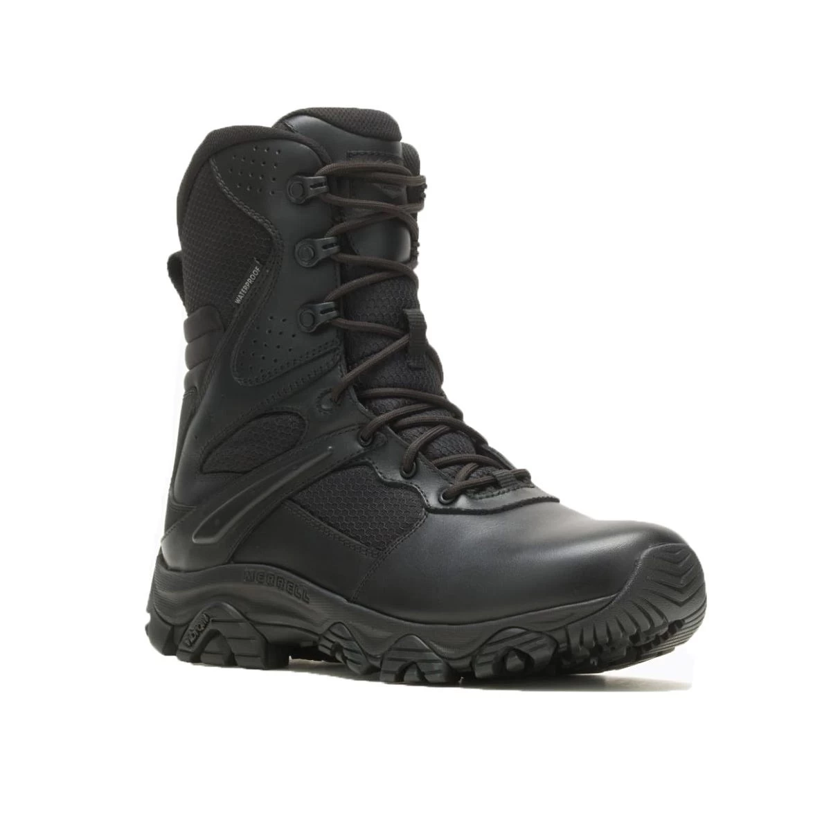 Merrell Boots: Men's J003913 Black Soft Toe Moab 3 8" Tactical Response Zip Waterproof Boot
