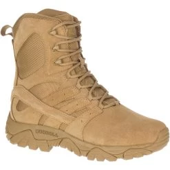Merrell Boots: Unisex J099355 Tan Moab 2 Defense Slip Resistant Tactical Work Boot -Work Shoes Store j099355