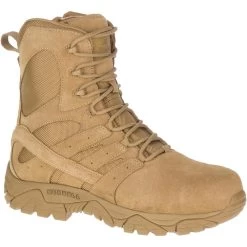 Merrell Boots: Unisex J099371 Tan Moab 2 Defense Composite Toe Side Zip Tactical Work Boot -Work Shoes Store j099371