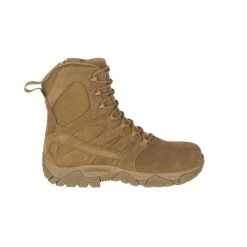 Merrell Boots: Unisex J099371 Tan Moab 2 Defense Composite Toe Side Zip Tactical Work Boot -Work Shoes Store j099371 02