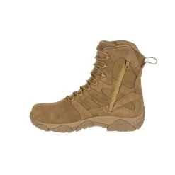 Merrell Boots: Unisex J099371 Tan Moab 2 Defense Composite Toe Side Zip Tactical Work Boot -Work Shoes Store j099371 08