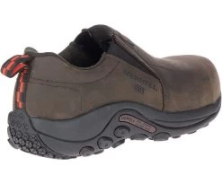 Merrell Shoes: Men's J099381 Brown Jungle Moc Composite Toe Slip Resistant SD Slip On Work Shoe -Work Shoes Store j099381