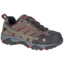 Merrell Shoes: Men's J11121 Pewter Orange Moab Vertex Vent Composite Toe Work Shoe -Work Shoes Store j11121