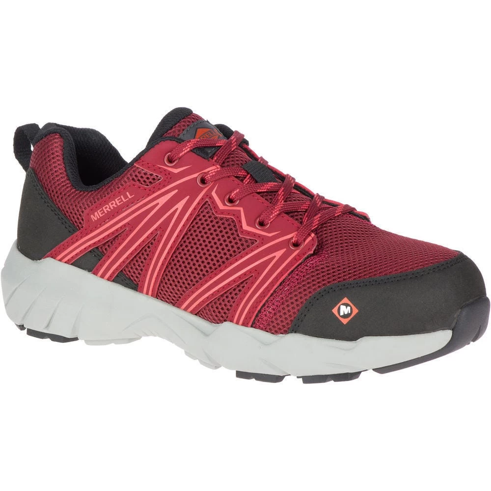 Merrell Shoes: Women's J17534 Red Black Fullbench Superlite Alloy Toe Slip Resistant Athletic Work Shoe 7 Merrell Shoes: Women's J17534 Red Black Fullbench Superlite Alloy Toe Slip Resistant Athletic Work Shoe - Image 5