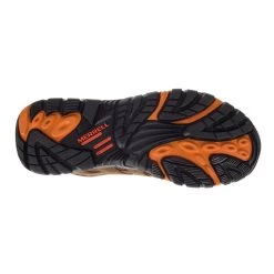 Merrell Boots: Men's J31239 Brown Orange Moab Vertex Mid Waterproof Slip Resistant Work Boot -Work Shoes Store j31239 13