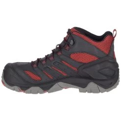 Merrell Boots: Men's J35191 Black Red Strongfield Composite Toe Waterproof Work Hiker -Work Shoes Store j35191 2