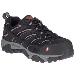 Merrell Shoes: Men's J36461 Black Grey Moab Vertex Vent Composite Toe Waterproof Work Shoe -Work Shoes Store j36461